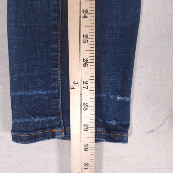 Pilcro and the Letterpress Stet Slim Leg Blue Jeans Womens Size 29 FLAWS - Picture 5 of 16
